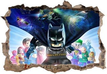 Naklejki na ścianę dla dzieci 3D Lego Batman 130x90