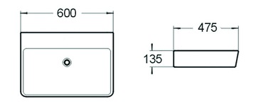 MEXEN LILI НАСТОЛЬНАЯ РАКОВИНА 60x47 см, ПОДСТАВНАЯ