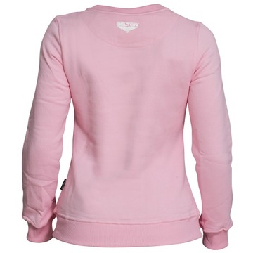 BELTOR BW BLUZA DAMSKA GIRL CLASSIC CREWNECK RÓŻOWA PINK S LOGO BAWEŁNA