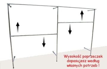 РЕГУЛИРУЕМАЯ ПОЛКА ДЛЯ МАГАЗИНА С ВЕШИКАМИ 3м c1