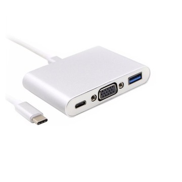 Переходник USB-C USB 3.1 на VGA/USB 3.0/USB-C HUB