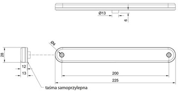 ТОРМОЗНОЙ ФОНАРЬ ДОПОЛНИТЕЛЬНЫЙ ТОРМОЗНОЙ СИГНАЛ LEDA 12/24В