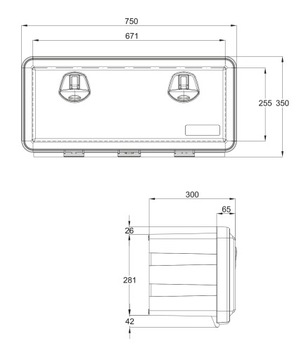 ЯЩИК ДЛЯ ИНСТРУМЕНТОВ DAKEN JUST 750x350x300 АВТОБУС