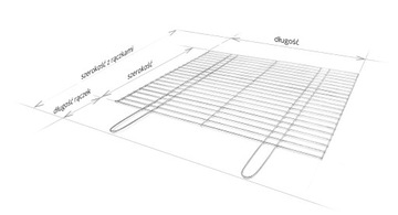 Решетка для гриля 55x34см - ХРОМИРОВАННАЯ