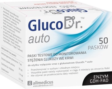 ГЛЮКОДР. АВТО 50 шт. ПОЛОСКИ ДЛЯ ИЗМЕРЕНИЯ ГЛЮКОЗЫ - ГЛЮКОЗНЫЕ ПОЛОСКИ