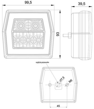 Задний фонарь прицепа Эвакуаторы 12/24В Led