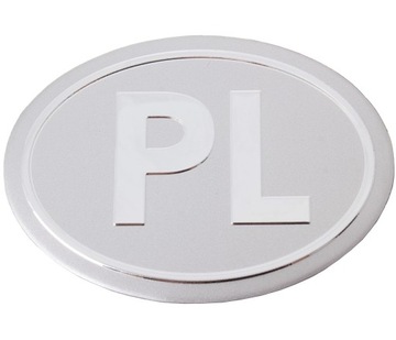 AUFKLEBER EMBLEM ALUMINIUM VERCHROMT POLEN PL