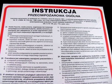 Instrukcja BHP - PRZECIWPOŻAROWA OGÓLNA