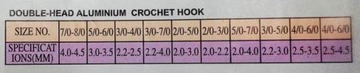 ДВОЙНОЙ МЕТАЛЛИЧЕСКИЙ КРЮЧОК, РАЗНЫХ РАЗМЕРОВ - 1/2