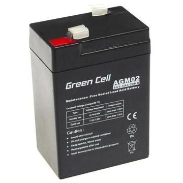 GREEN CELL AGM02 4,5 Ач, 6 В, аккумулятор