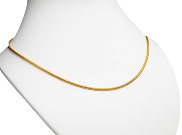 Серебряная позолоченная цепочка в виде змеи в подарок