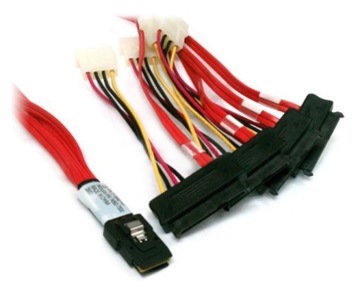 Кабель Mini SAS SFF-8087 — 4 x SAS SFF-8482 + MOLEX