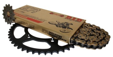 Set occasion-owy honda crf 250 x gears+ chain strongest did golden!, фото