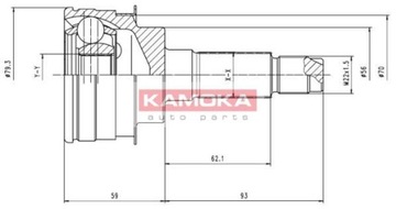 Kamoka - pivot external. mazda 323 (bg) 89 - 94, фото