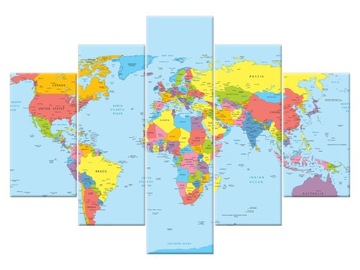 Image on canvas world map 150x105 world map 2201a_ 5h, фото