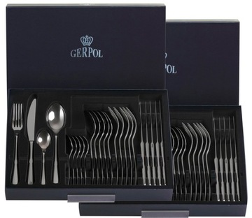 Gerpol 48 cutlery set venus gloss complete dining stainless steel 12 places, фото