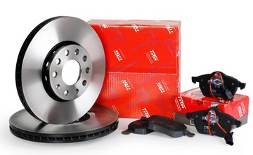 Тормозные диски колодки trw перед - audi a3 8l 288mm, фото