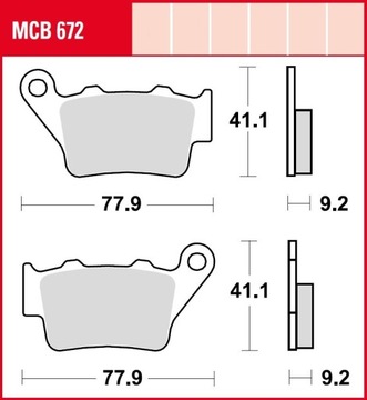 Pads brake ass ktm 620 640 690 lc4 exc520, фото
