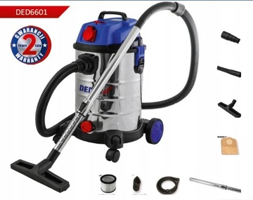 Dedra vacuum cleaner industrial ded 6601 30l, фото
