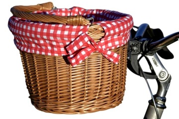 Basket bicycle front wicker cuda colorful, фото