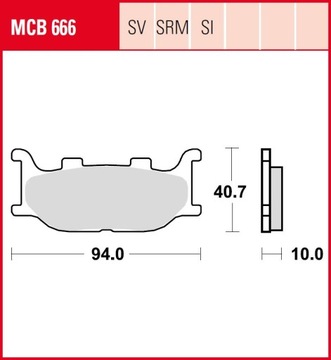 Pads brake front yamaha yp400 xv125 virago, фото