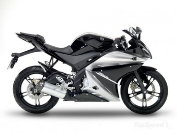 Yamaha yzf r125 наклейка наклейки 2008 чорна, фото