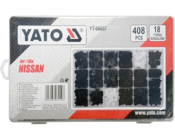 Заклепки автомобильное nissan 408 шт yato yt-06657, фото
