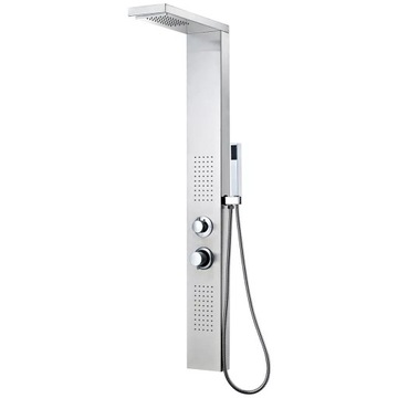 Panel shower vidaxl with hydromassage silvery, фото