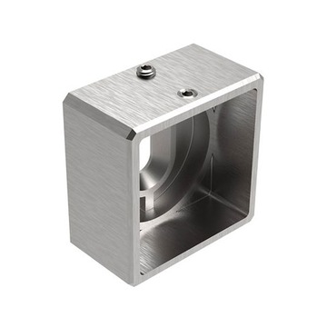 Flask wall-mounted for railing square 40 x 40 mm, stainless steel, фото