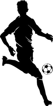Sticker wall football player (pilkarz) soccer ball 50 x 100 centimeters, фото
