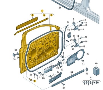 Door audi q7 right front original new!, фото