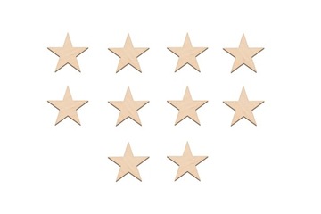 Star wooden eko style 4 centimeters x10 pieces, фото