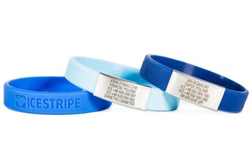 Silicone clamp ice token on wrist, фото