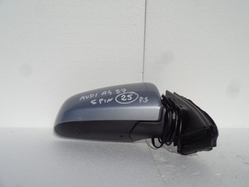 Audi a4 b6 b7 8e0 mirror gray right 5 contacts europe, фото