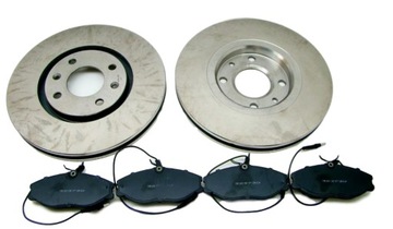 Тормозные диски x2+ колодки перед peugeot 406 283x26mm, фото