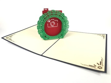 Card з place on photo instax overlays 3-door invitation acknowledgments wow, фото