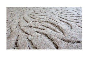 Carpet 50x150 ivano brown leaves stamped uniform, фото