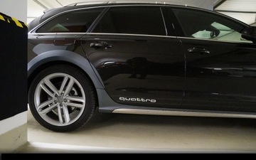 Audi quattro наклейка на порог серая 8 лет, фото