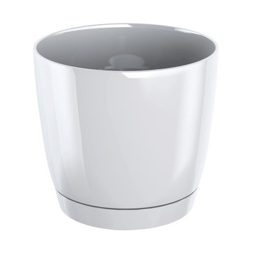 Flowerpot prosperplast 28 centimeters x 28 x 26, 2 centimeters diameter 28 centimeters plastic white, фото