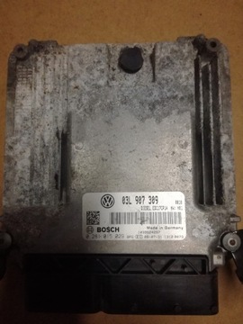 Блок управління двигуна 2. 0tdi 03l907309 0281015029 vw, фото