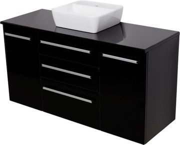 Focus furniture for the bathroom black cabinet+washbasin 140, фото