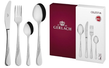 Gerlach cutlery celestia gloss 24 pcs on 6 places, фото