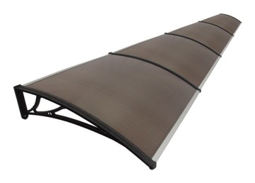 Visor nad door canopy 400x80 polycarbonate brown, фото