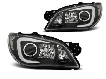 Фонаря перед subaru impreza gd 06-07 black черный xenon, фото