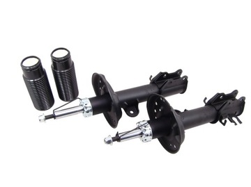 Shock absorbers x2 front+bumpers+protection fiat doblo opel combo, фото