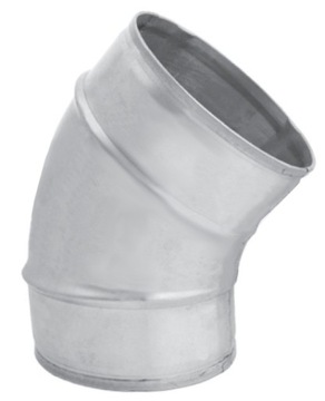 Knee fixed galvanized 45*, fi150 bp-150-45, фото