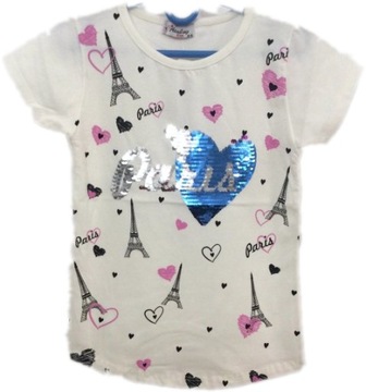 Atabay* tunic heart paris magical sequins 9-10 left, фото