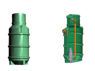 Pumping station sewage szakk 290l front right 600-1485 manufacturer!, фото