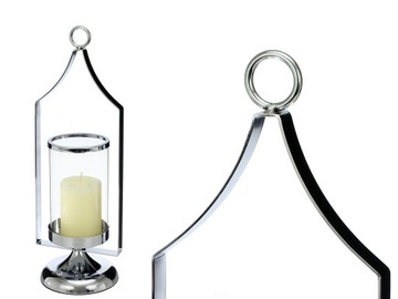 Candlestick glamor lantern modern metal 42 centimeters, фото