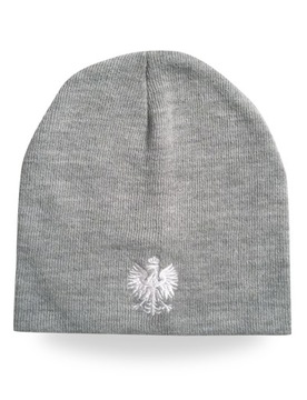 Патріотична шапка зимова тепла сіра Польща RU
